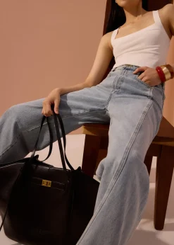 Love, Bonito Vacation*Parker Panelled Straight Leg Jeans