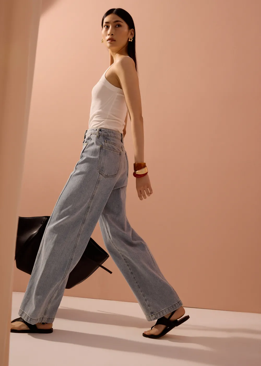 Love, Bonito Vacation*Parker Panelled Straight Leg Jeans
