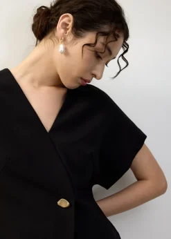 Love, Bonito Weekend|Vacation*Pearl Dangling Hoop Earrings