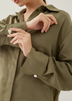 Love, Bonito Work Tops|Blouses & Shirts*Pennie Satin Cuffed Sleeve Shirt