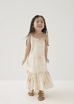 Kids Love, Bonito Weekend Dresses|Kidswear*Pepita Embroidered Trapeze Midaxi Dress in Rekindled Blooms
