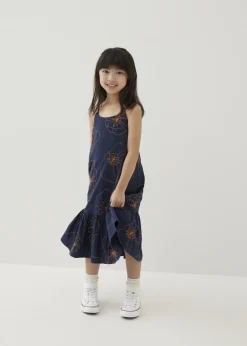 Kids Love, Bonito Weekend Dresses|Kidswear*Pepita Embroidered Trapeze Midaxi Dress in Rekindled Blooms