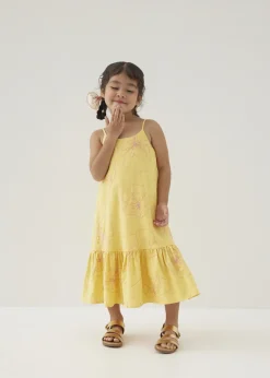 Kids Love, Bonito Weekend Dresses|Kidswear*Pepita Embroidered Trapeze Midaxi Dress in Rekindled Blooms