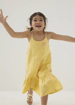 Kids Love, Bonito Weekend Dresses|Kidswear*Pepita Embroidered Trapeze Midaxi Dress in Rekindled Blooms