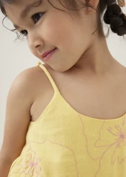 Kids Love, Bonito Weekend Dresses|Kidswear*Pepita Embroidered Trapeze Midaxi Dress in Rekindled Blooms