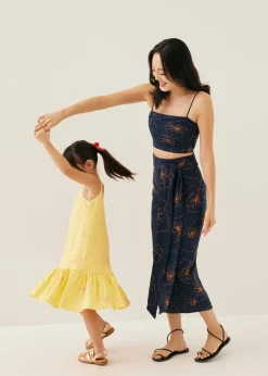 Kids Love, Bonito Weekend Dresses|Kidswear*Pepita Embroidered Trapeze Midaxi Dress in Rekindled Blooms