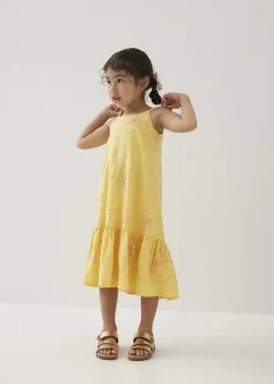 Kids Love, Bonito Weekend Dresses|Kidswear*Pepita Embroidered Trapeze Midaxi Dress in Rekindled Blooms