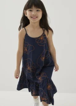 Kids Love, Bonito Weekend Dresses|Kidswear*Pepita Embroidered Trapeze Midaxi Dress in Rekindled Blooms