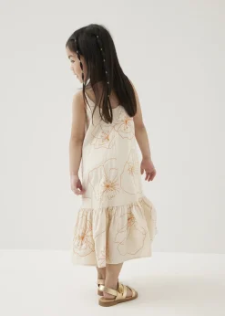 Kids Love, Bonito Weekend Dresses|Kidswear*Pepita Embroidered Trapeze Midaxi Dress in Rekindled Blooms