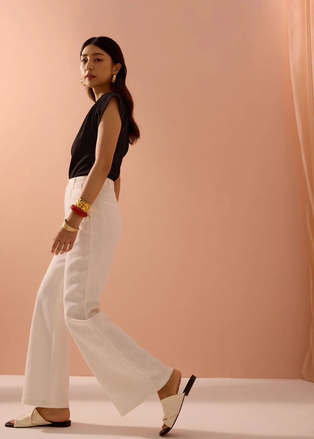 Love, Bonito Petite-Friendly|Work*PETITE Leggy™ Pvara Textured Flare Pants