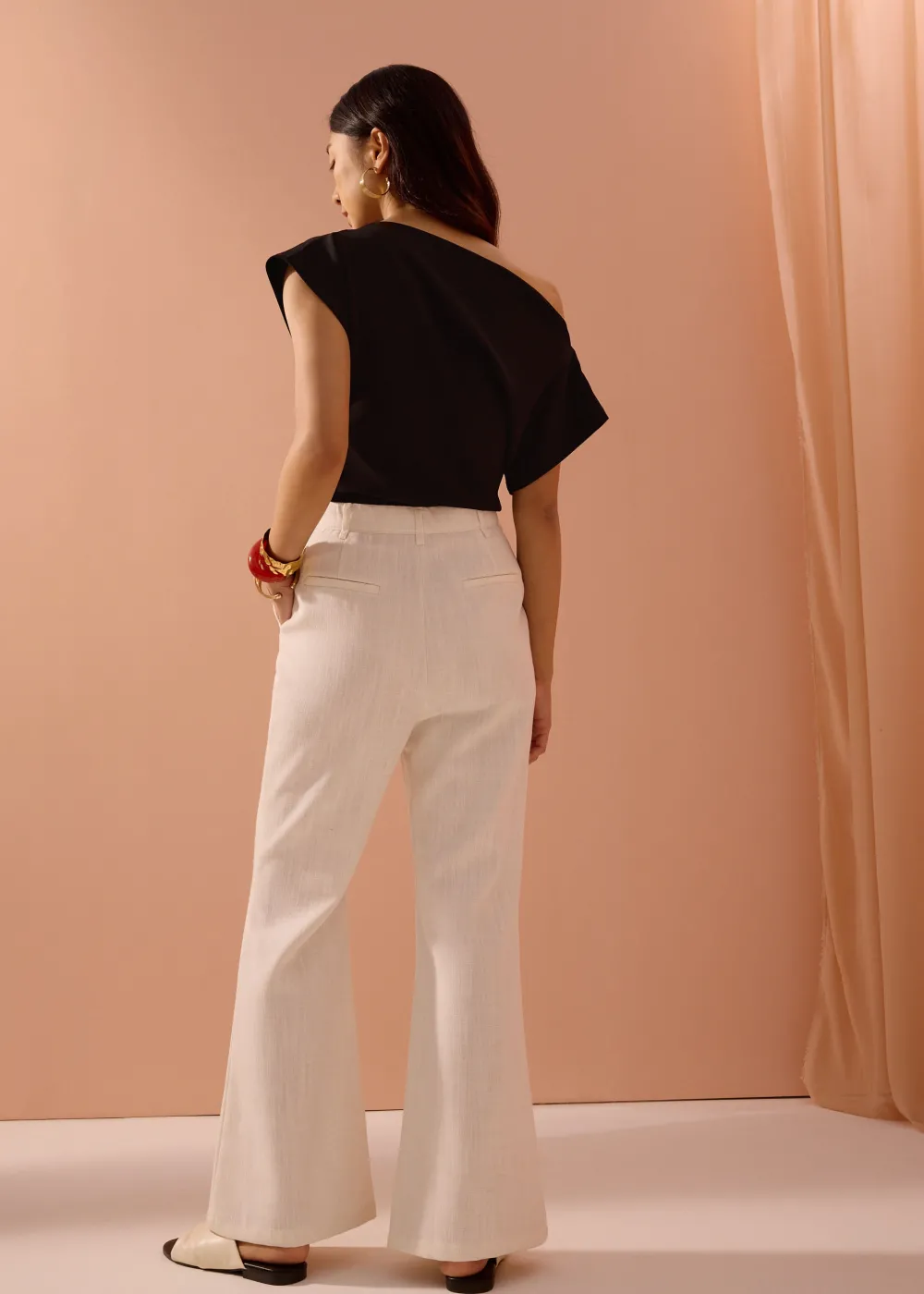 Love, Bonito Petite-Friendly|Work*PETITE Leggy™ Pvara Textured Flare Pants