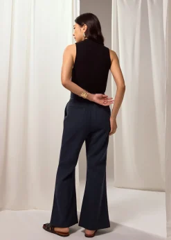 Love, Bonito Petite-Friendly|Work*PETITE Leggy™ Pvara Textured Flare Pants