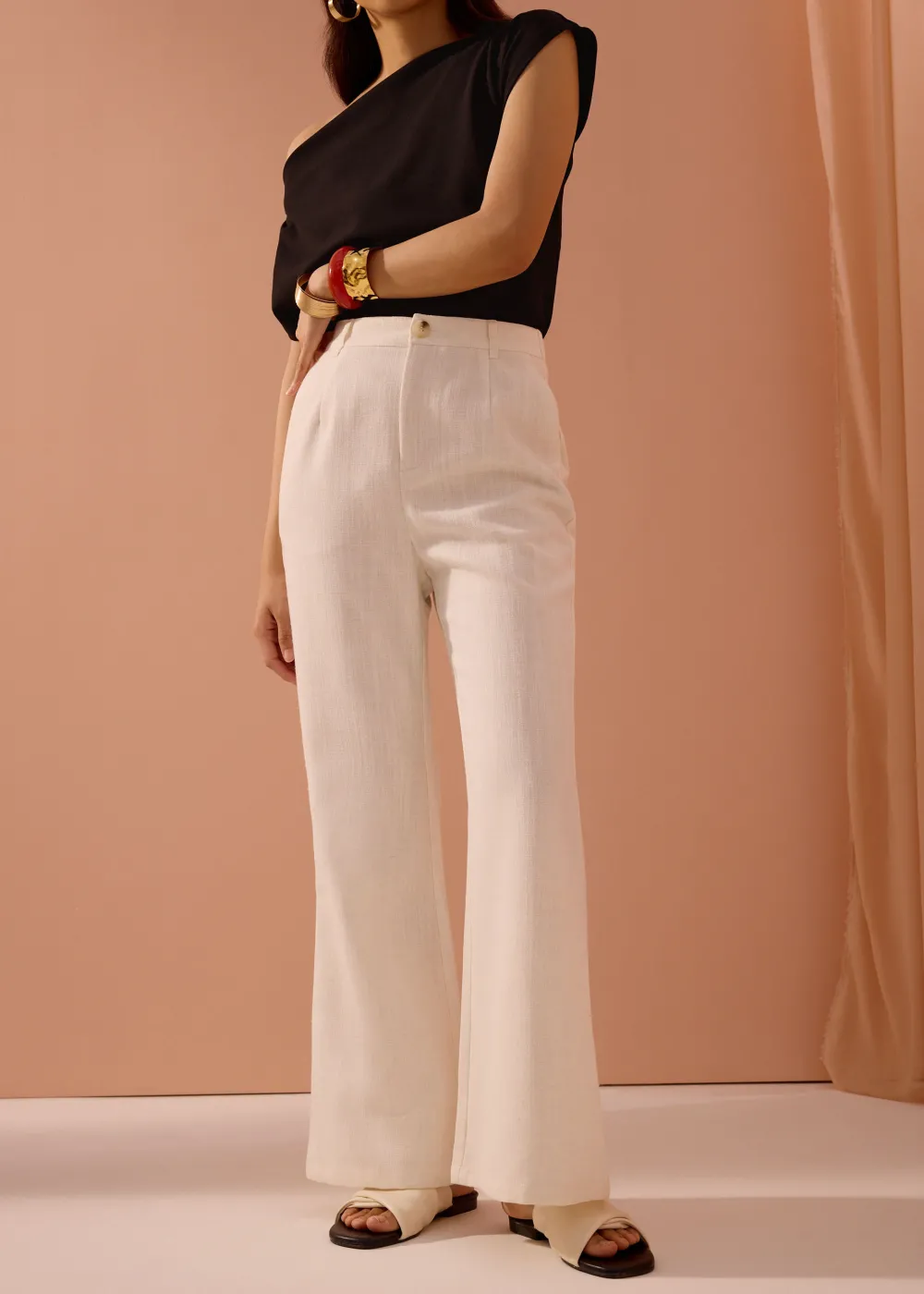 Love, Bonito Petite-Friendly|Work*PETITE Leggy™ Pvara Textured Flare Pants