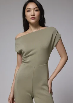 Love, Bonito Weekend|Vacation*Pleated Neoprene Asymmetric Jumpsuit