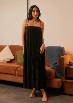Love, Bonito Weekend|Vacation*Plisse Trapeze Column Midaxi Dress
