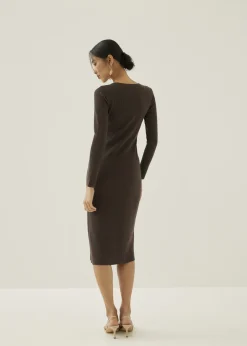 Love, Bonito Work Dresses*Reine Ribbed Knit Bodycon Midi Dress