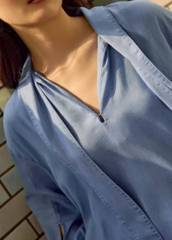 Love, Bonito Weekend|Vacation*Relaxed Chambray Drop Shoulder Blouse