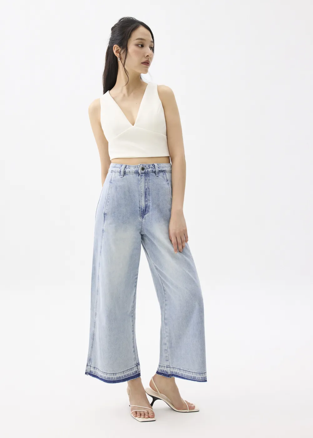 Love, Bonito Weekend & Vacation Pants|Casual Pants*Relaxed Denim Wide Leg Jeans