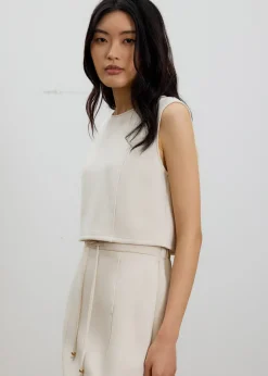 Love, Bonito Casual Tops|Petite-Friendly*Relaxed Neoprene Crop Tee