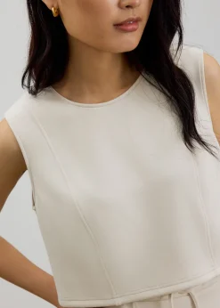 Love, Bonito Casual Tops|Petite-Friendly*Relaxed Neoprene Crop Tee