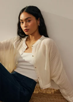 Love, Bonito Petite-Friendly|Weekend*Relaxed Plisse Crop Jacket