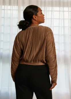 Love, Bonito Petite-Friendly|Weekend*Relaxed Plisse Crop Jacket