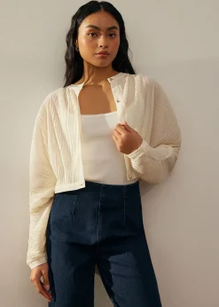 Love, Bonito Petite-Friendly|Weekend*Relaxed Plisse Crop Jacket