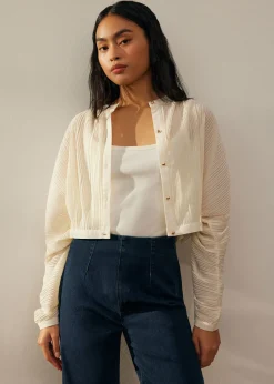 Love, Bonito Petite-Friendly|Weekend*Relaxed Plisse Crop Jacket