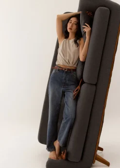 Love, Bonito Work Tops|Petite-Friendly*Relaxed Satin Round Neck Crop Top