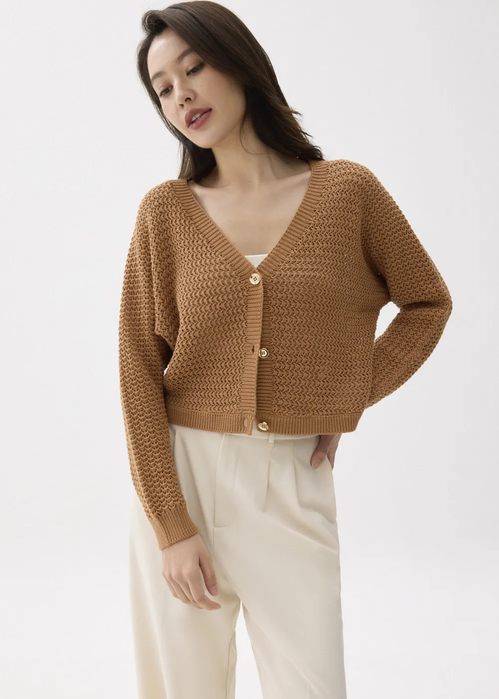 Love, Bonito Weekend|Vacation*Relaxed V-neck Knit Cardigan