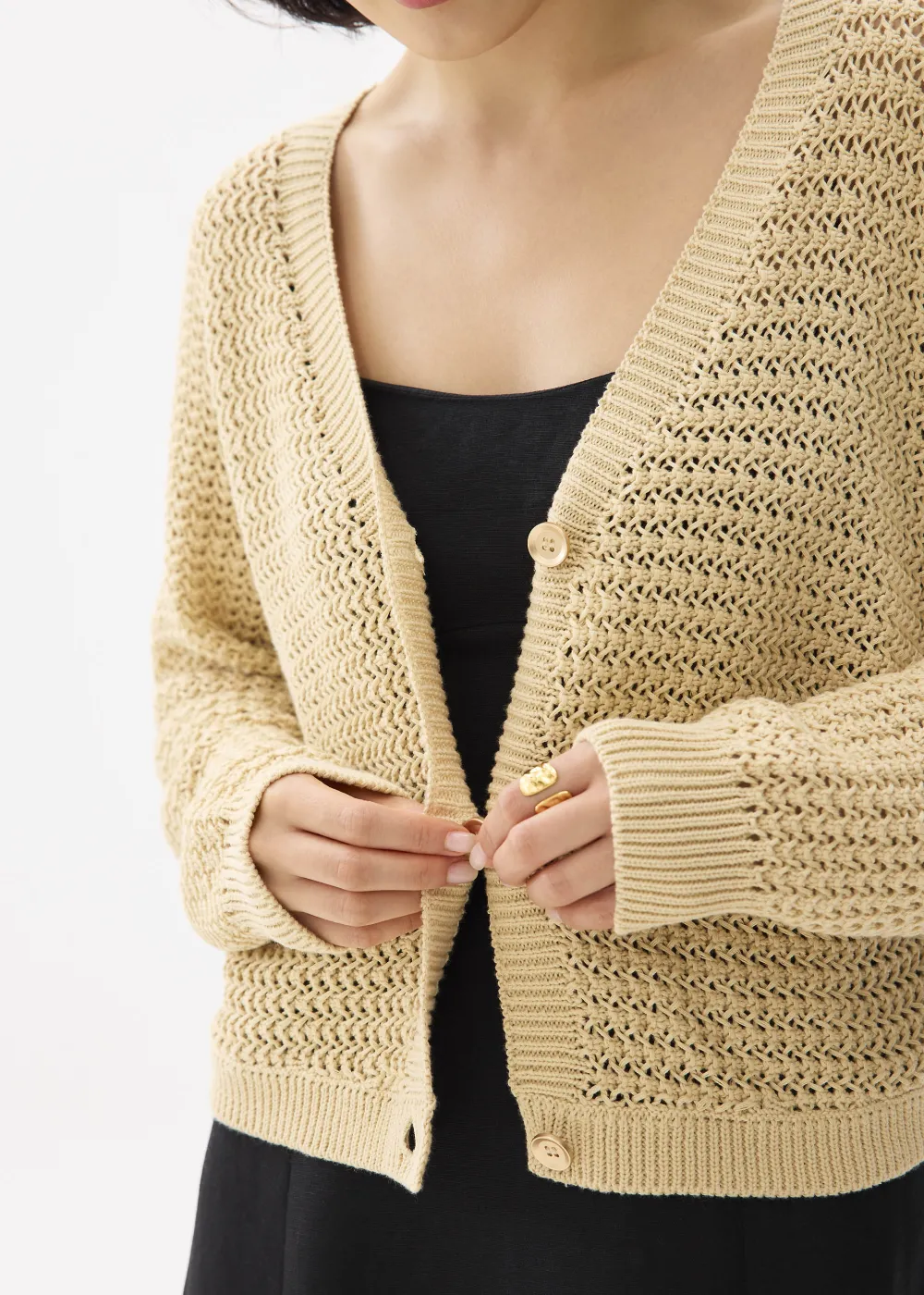 Love, Bonito Weekend|Vacation*Relaxed V-neck Knit Cardigan