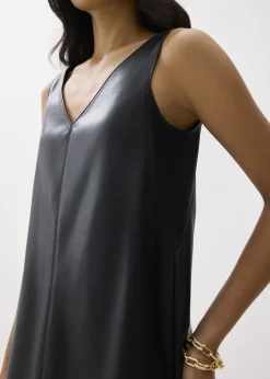 Love, Bonito Weekend Dresses|Petite-Friendly*Reversible Vegan Leather Shift Mini Dress