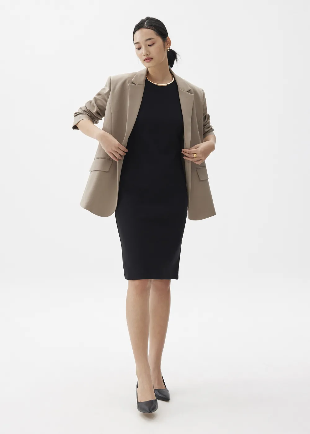 Love, Bonito Weekend Dresses|Work Dresses*Round Neck Column Midi Dress