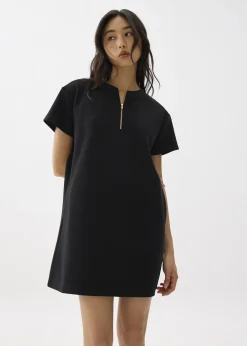 Love, Bonito Weekend Dresses|Work Dresses*Round Neck Front Zip Mini Dress