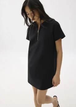 Love, Bonito Weekend Dresses|Work Dresses*Round Neck Front Zip Mini Dress