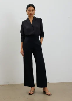 Love, Bonito Work Tops|Work*RuchedReady® Ada V-neck Satin Wrap Blouse