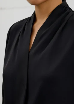 Love, Bonito Work Tops|Work*RuchedReady® Ada V-neck Satin Wrap Blouse