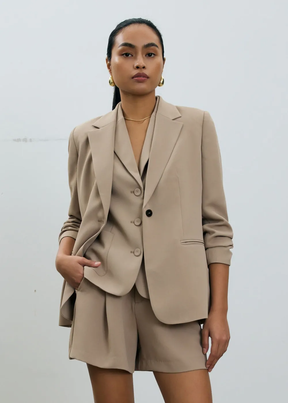 Love, Bonito Work|Blazers & Jackets*RuchedReady® Aika Lightweight Classic Shoulder Padded Blazer