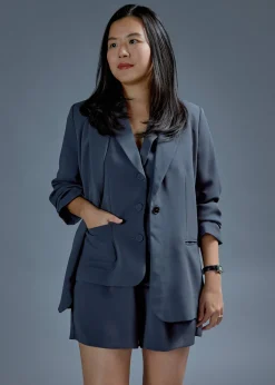 Love, Bonito Work|Blazers & Jackets*RuchedReady® Aika Lightweight Classic Shoulder Padded Blazer