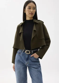 Love, Bonito Weekend|Blazers & Jackets*RuchedReady® Collared Boxy Crop Jacket