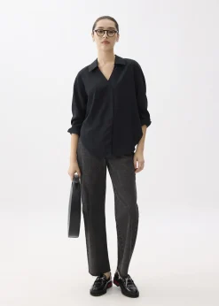 Love, Bonito Work Tops|Blouses & Shirts*RuchedReady® Ily Notch Collar Blouse