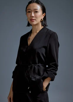 Love, Bonito Work|Blazers & Jackets*RuchedReady® Moira Belted Collarless Blazer