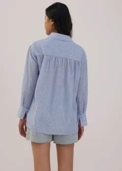 Love, Bonito Blouses & Shirts*RuchedReady® Oversized Striped Tunic Shirt