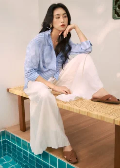 Love, Bonito Blouses & Shirts*RuchedReady® Oversized Striped Tunic Shirt