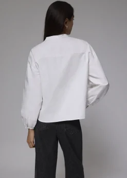 Love, Bonito Blouses & Shirts|Weekend*RuchedReady® Relaxed Cotton Collared Blouse