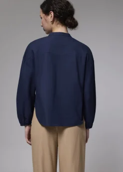 Love, Bonito Blouses & Shirts|Weekend*RuchedReady® Relaxed Cotton Collared Blouse