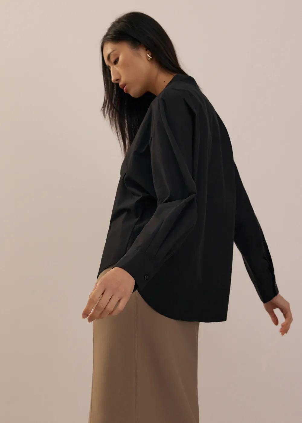 Love, Bonito Work|Tops*RuchedReady® Relaxed Poplin V-neck Blouse