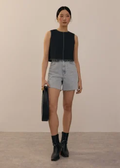 Love, Bonito Petite-Friendly|Staples*Sana High Waist Fray Denim Shorts