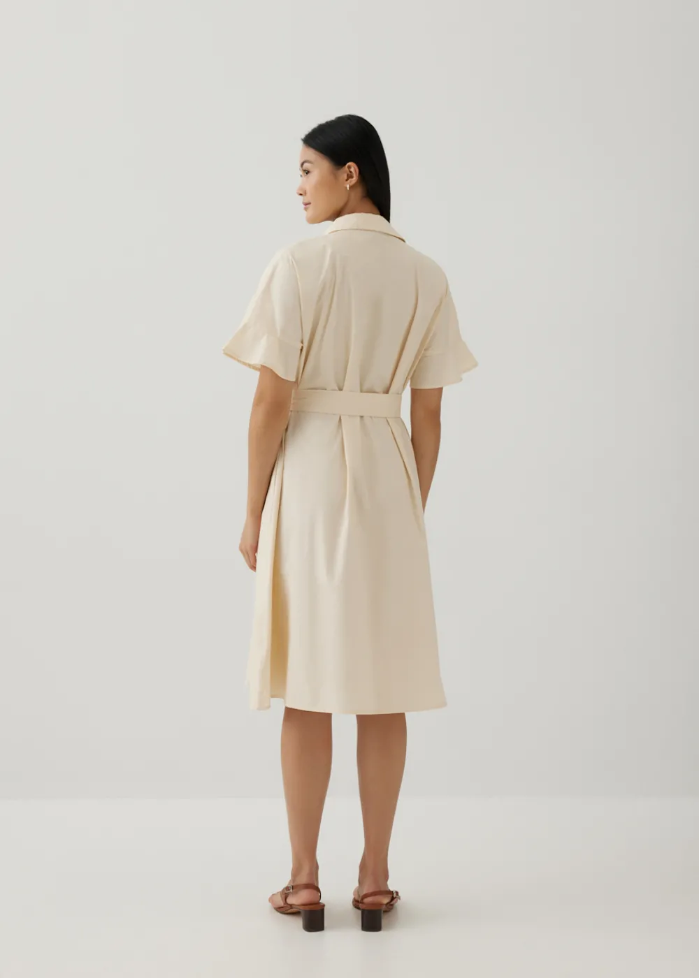 Love, Bonito Work Dresses*Sansa Openwork Embroidered Shirt Dress