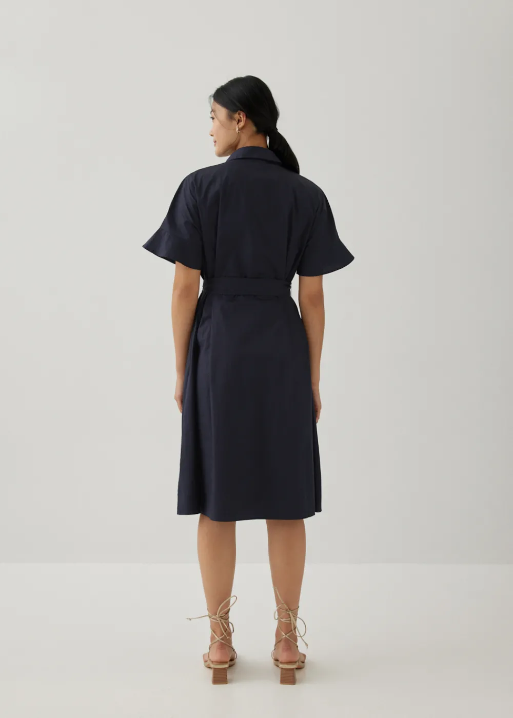 Love, Bonito Work Dresses*Sansa Openwork Embroidered Shirt Dress